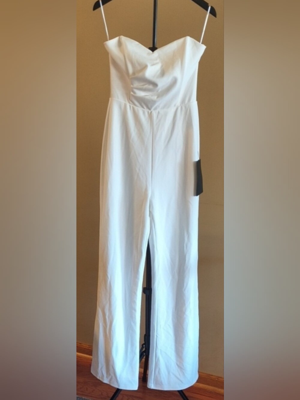 Lulus Strapless White Wide-Leg Jumpsuit